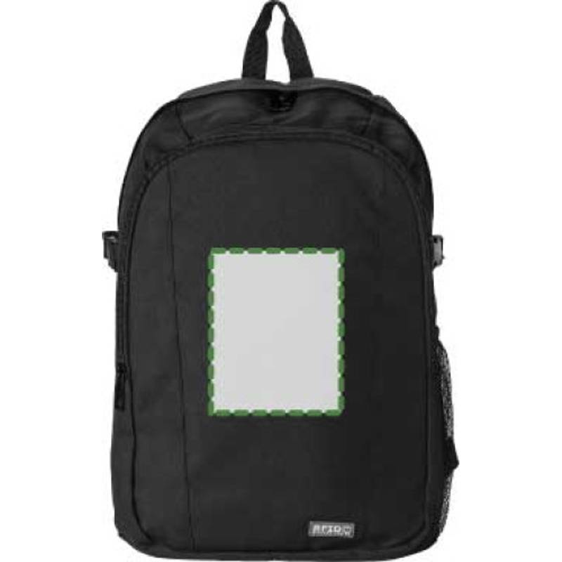 Polyesterový batoh s RFID ochrannou, čierna Polyesterový batoh s RFID ochrannou, čierna