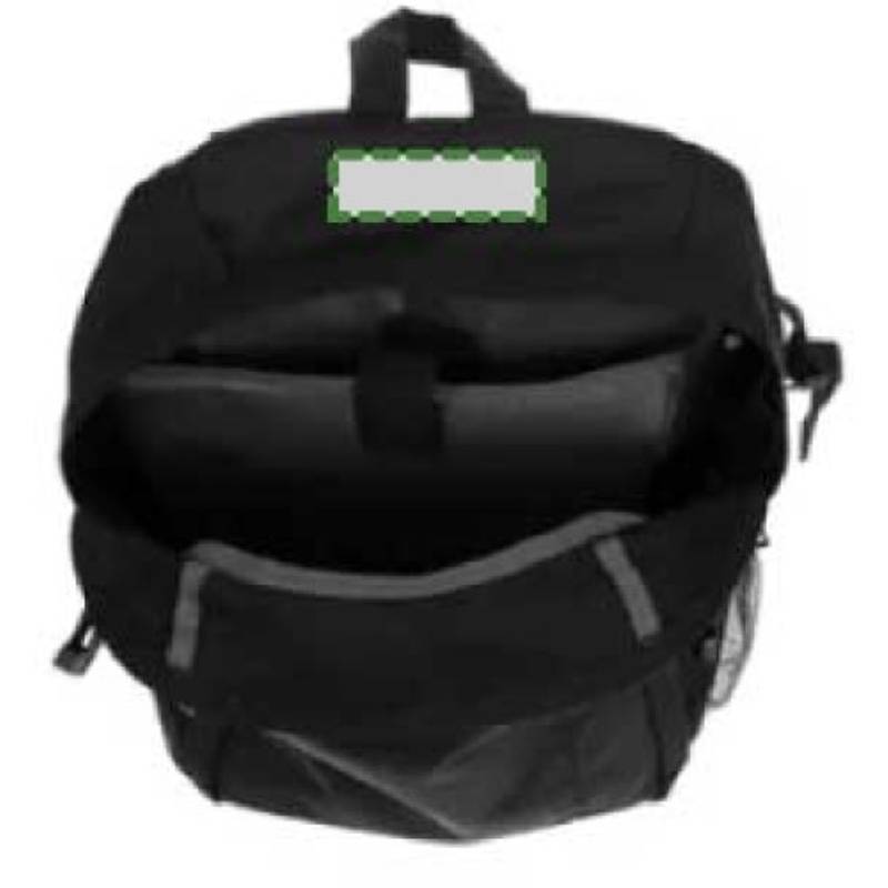 Polyesterový batoh s RFID ochrannou, čierna Polyesterový batoh s RFID ochrannou, čierna