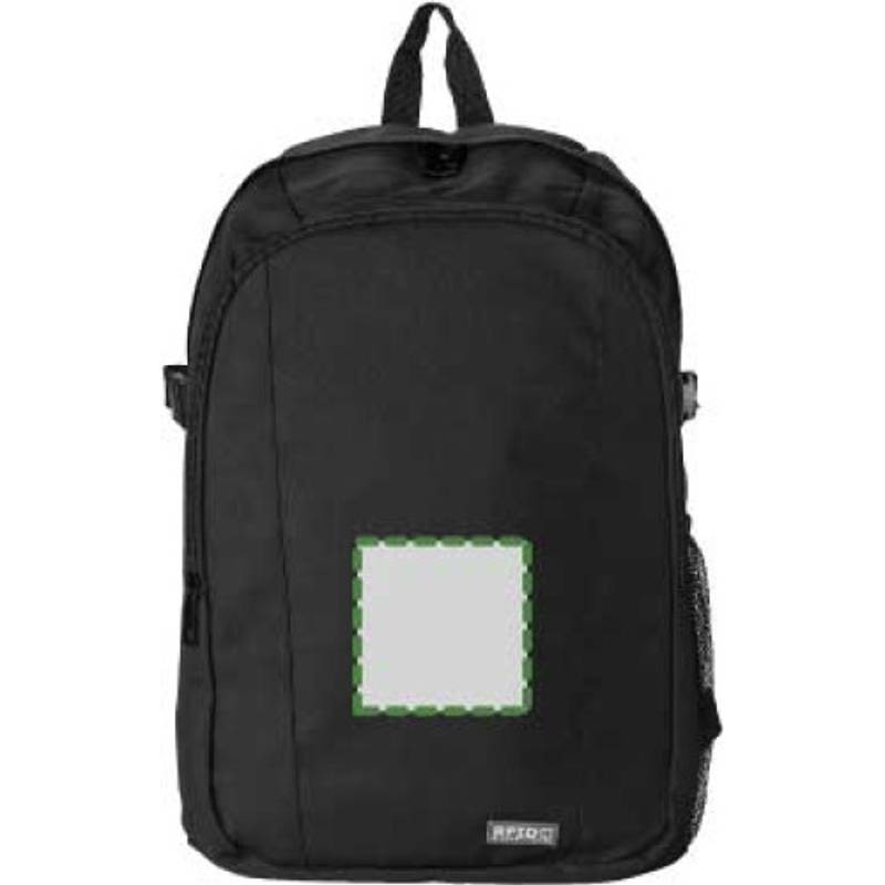 Polyesterový batoh s RFID ochrannou, čierna Polyesterový batoh s RFID ochrannou, čierna