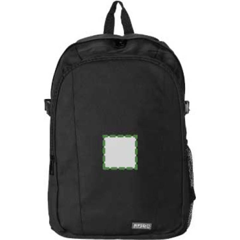 Polyesterový batoh s RFID ochrannou, čierna Polyesterový batoh s RFID ochrannou, čierna