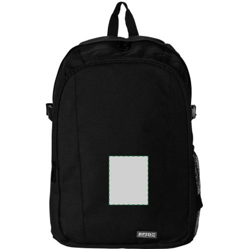 Polyesterový batoh s RFID ochrannou, čierna