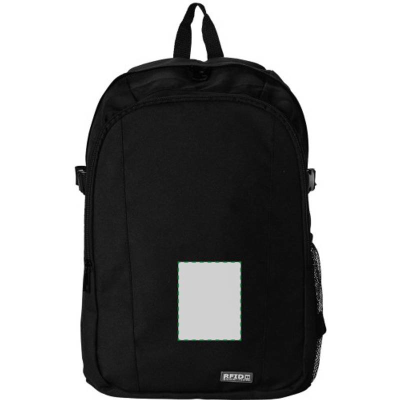 Polyesterový batoh s RFID ochrannou, čierna