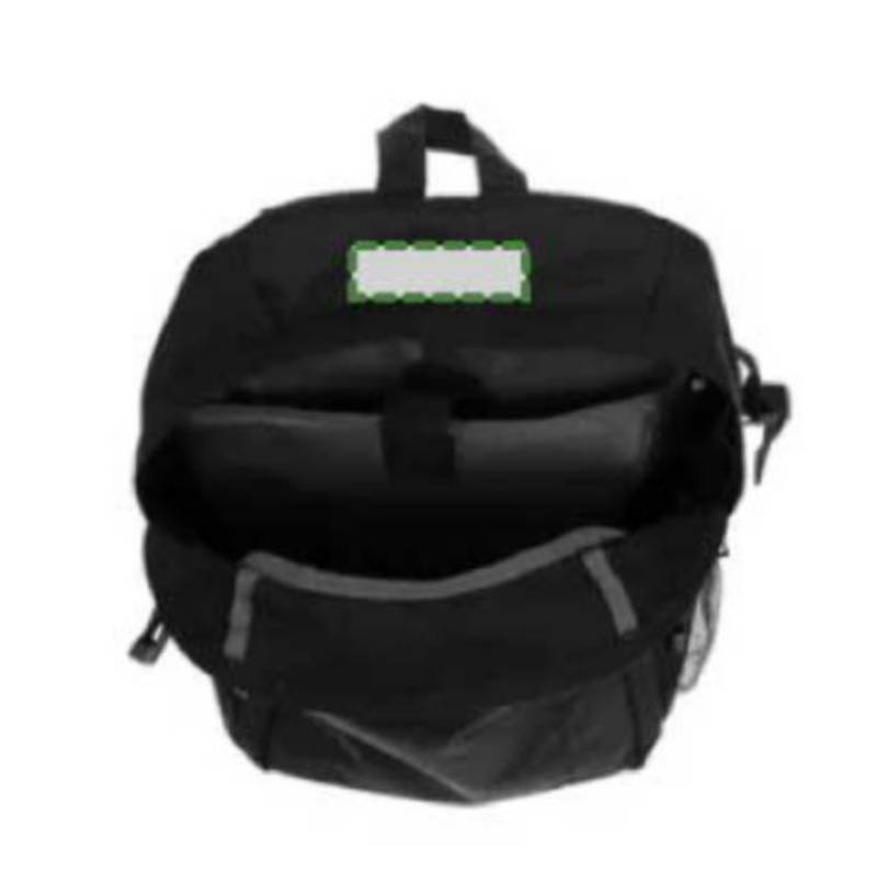Polyesterový batoh s RFID ochrannou, čierna Polyesterový batoh s RFID ochrannou, čierna