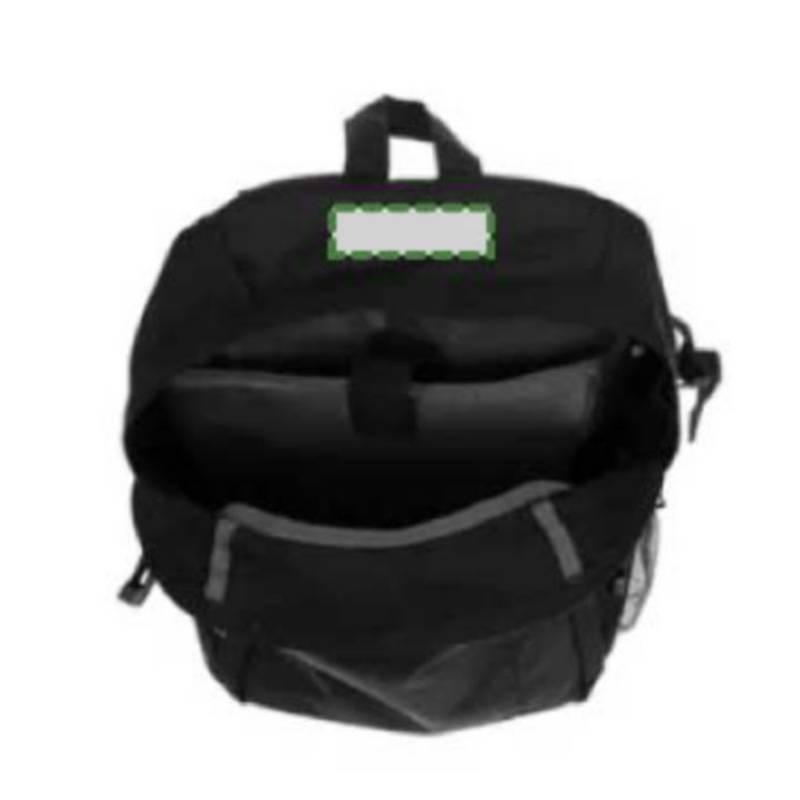 Polyesterový batoh s RFID ochrannou, čierna Polyesterový batoh s RFID ochrannou, čierna