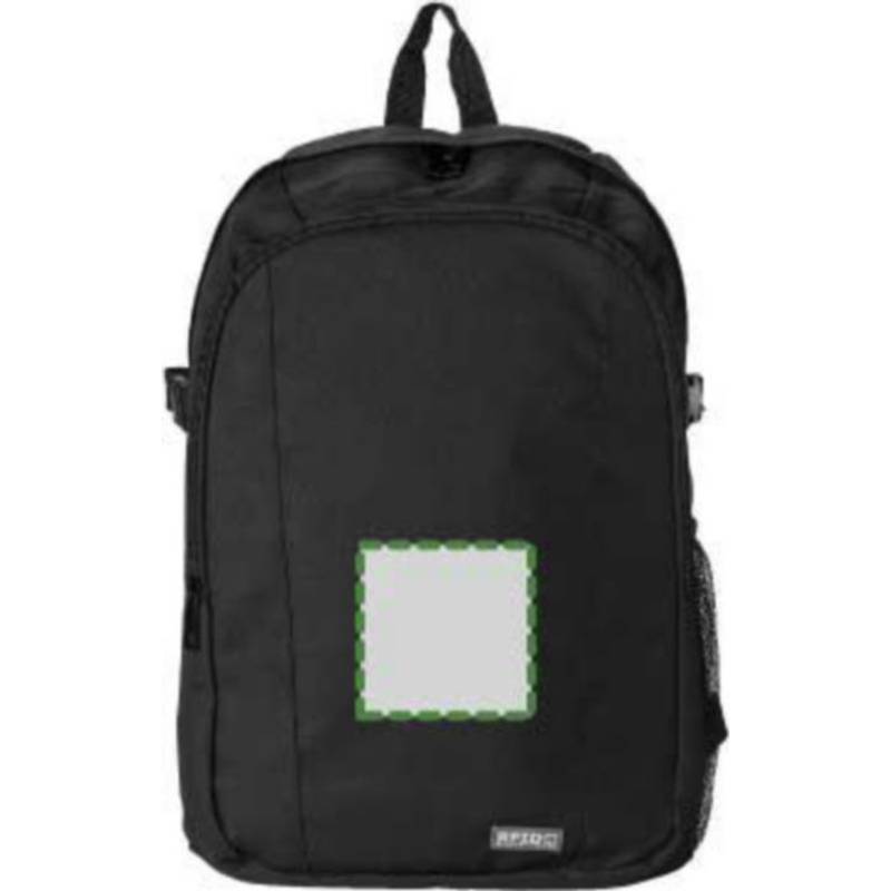 Polyesterový batoh s RFID ochrannou, čierna Polyesterový batoh s RFID ochrannou, čierna