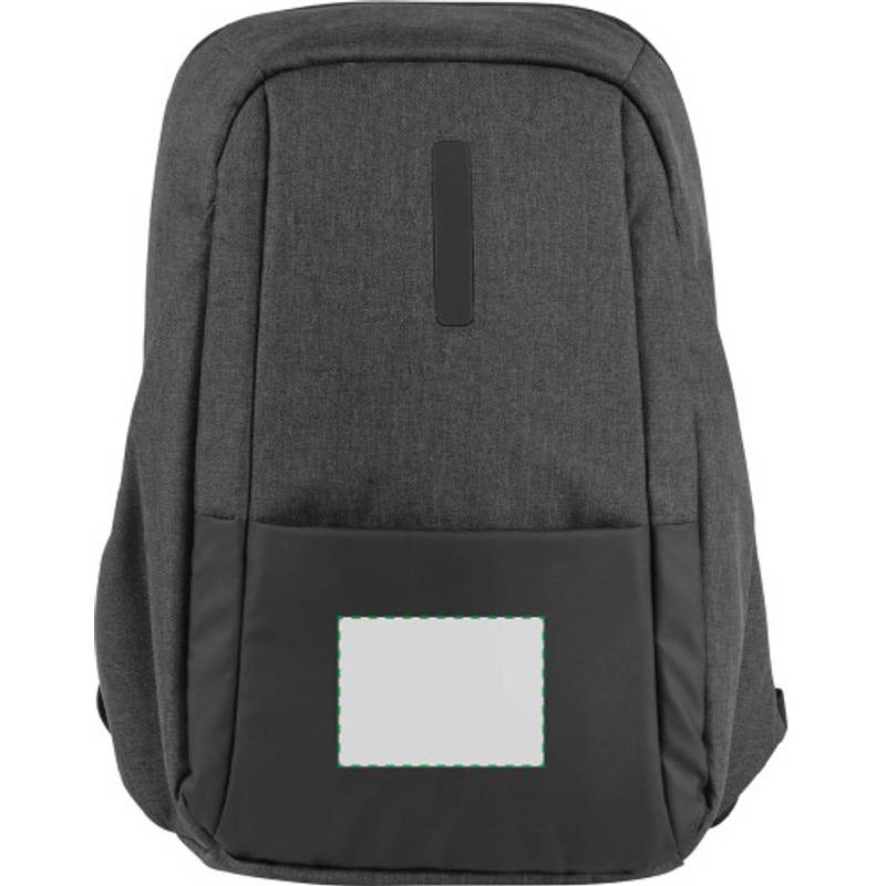 Polyesterový batoh na notebook, čierna Polyesterový batoh na notebook, čierna