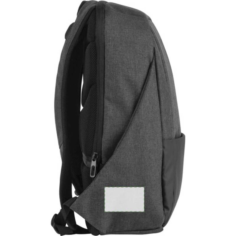 Polyesterový batoh na notebook, čierna Polyesterový batoh na notebook, čierna