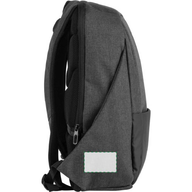 Polyesterový batoh na notebook, čierna Polyesterový batoh na notebook, čierna