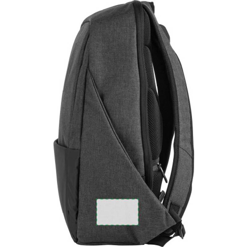 Polyesterový batoh na notebook, čierna Polyesterový batoh na notebook, čierna