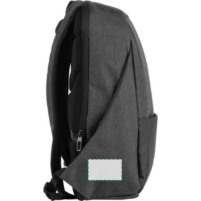 Polyesterový batoh na notebook, čierna Polyesterový batoh na notebook, čierna