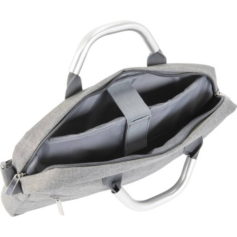 Plátěná, polycanvas 600D, konferenční taška na laptop, šedá Plátěná, polycanvas 600D, konferenční taška na laptop, šedá