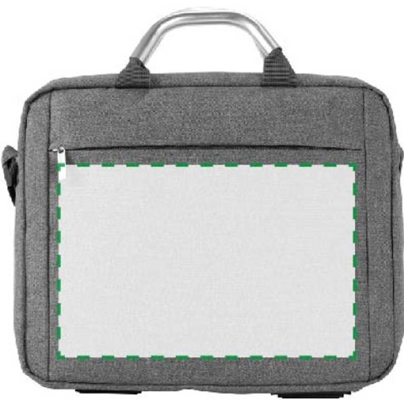 Plátěná, polycanvas 600D, konferenční taška na laptop, šedá Plátěná, polycanvas 600D, konferenční taška na laptop, šedá