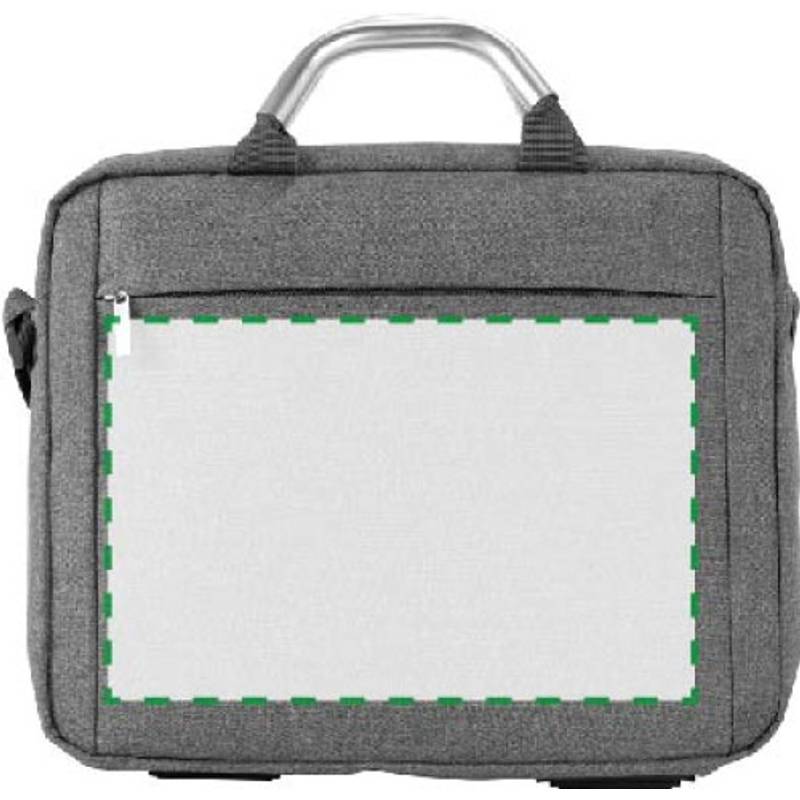 Plátěná, polycanvas 600D, konferenční taška na laptop, šedá Plátěná, polycanvas 600D, konferenční taška na laptop, šedá