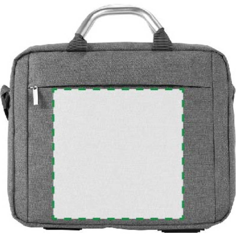 Plátěná, polycanvas 600D, konferenční taška na laptop, šedá Plátěná, polycanvas 600D, konferenční taška na laptop, šedá