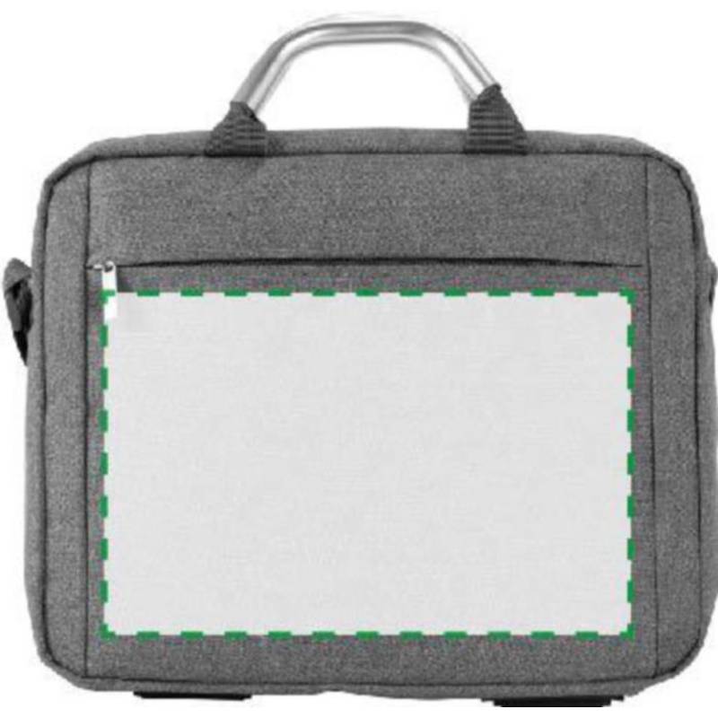 Plátěná, polycanvas 600D, konferenční taška na laptop, šedá Plátěná, polycanvas 600D, konferenční taška na laptop, šedá