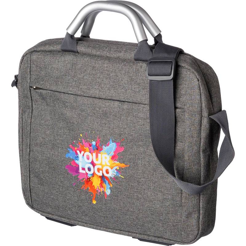 Plátěná, polycanvas 600D, konferenční taška na laptop, šedá Plátěná, polycanvas 600D, konferenční taška na laptop, šedá