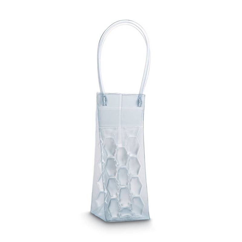 Chladiaca PVC taška na fľašu, transparentná