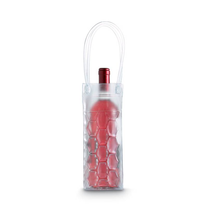 Chladiaca PVC taška na fľašu, transparentná