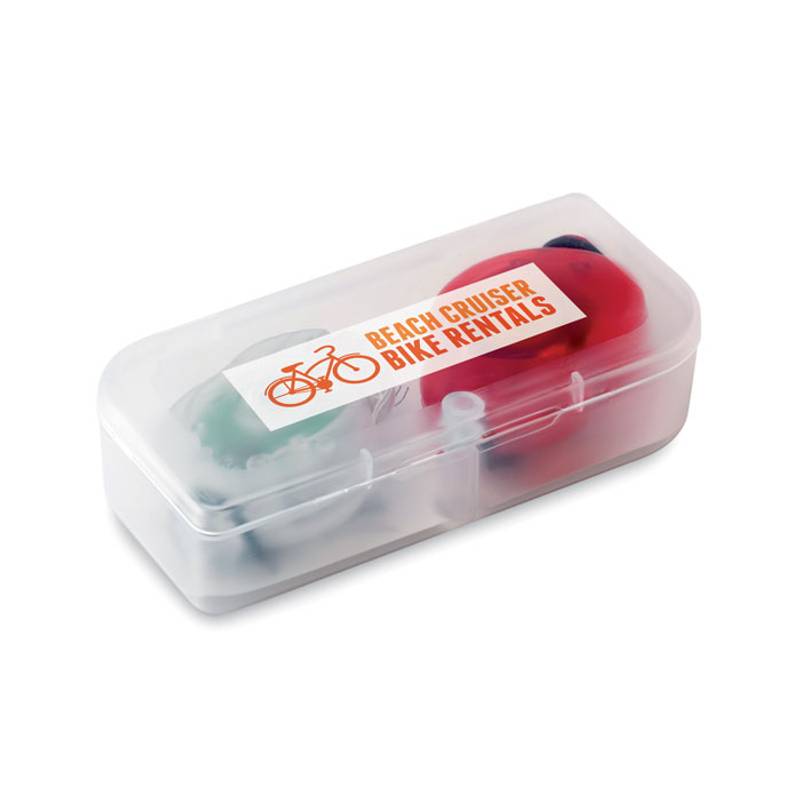 Sada 2 svetiel pre cyklistov, biela/červená Sada 2 svetiel pre cyklistov, biela/červená