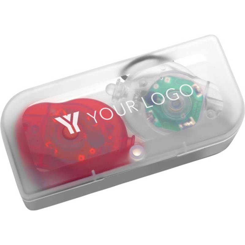 Sada 2 svetiel na bicykel, červená a biela, 1 LED /TANIS/ Sada 2 svetiel na bicykel, červená a biela, 1 LED /TANIS/