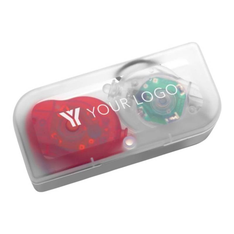 Sada 2 svetiel na bicykel, červená a biela, 1 LED /TANIS/ Sada 2 svetiel na bicykel, červená a biela, 1 LED /TANIS/