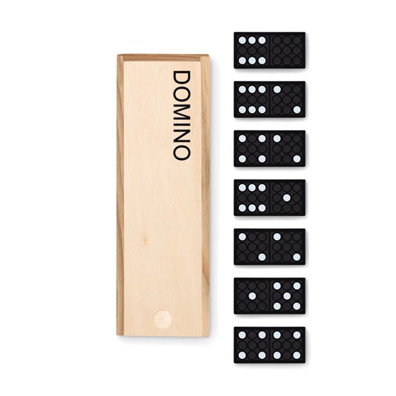 Domino v drevenej krabičke