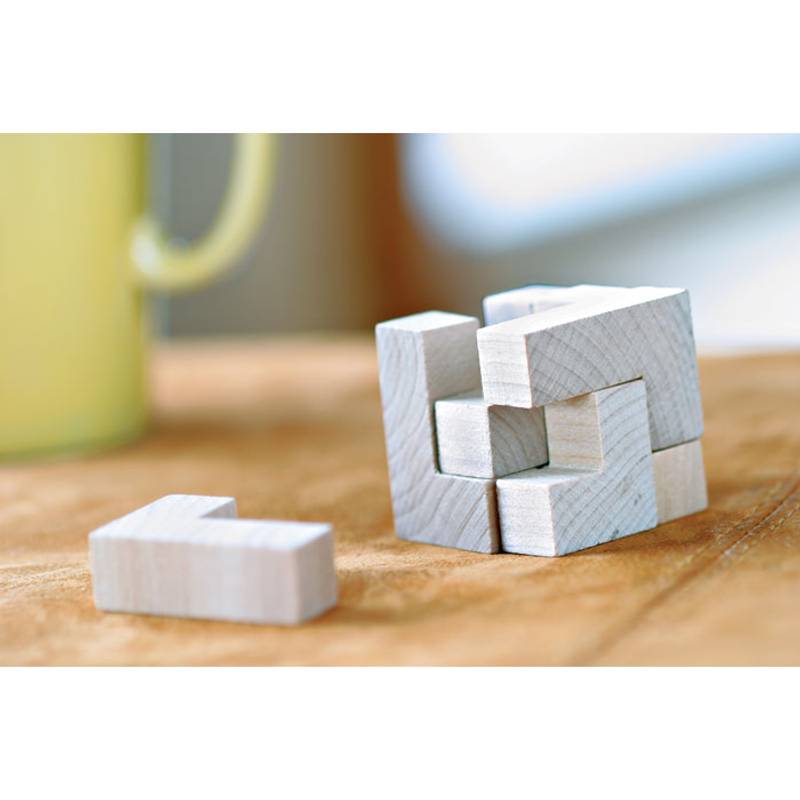 Drevené puzzle, tvar kocky TRIKES