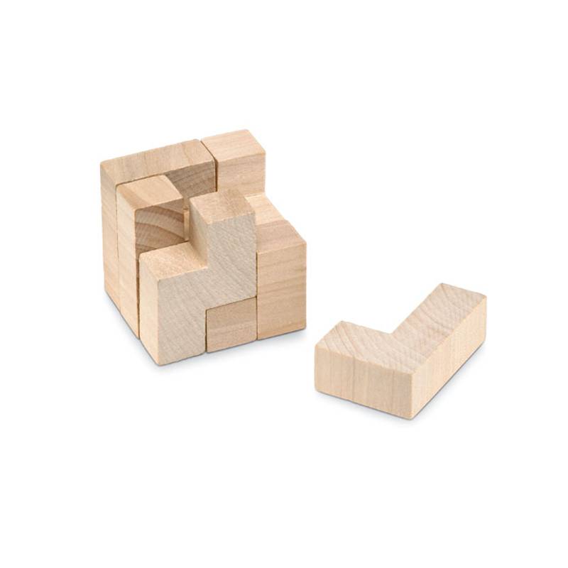 Dřevěné puzzle, tvar krychle TRIKES