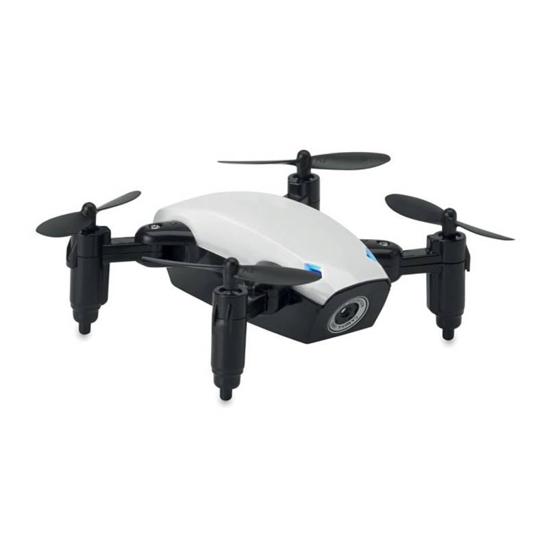Wifi skládací dron obsahující kameru pro fotografování a natáčení videa, bílá