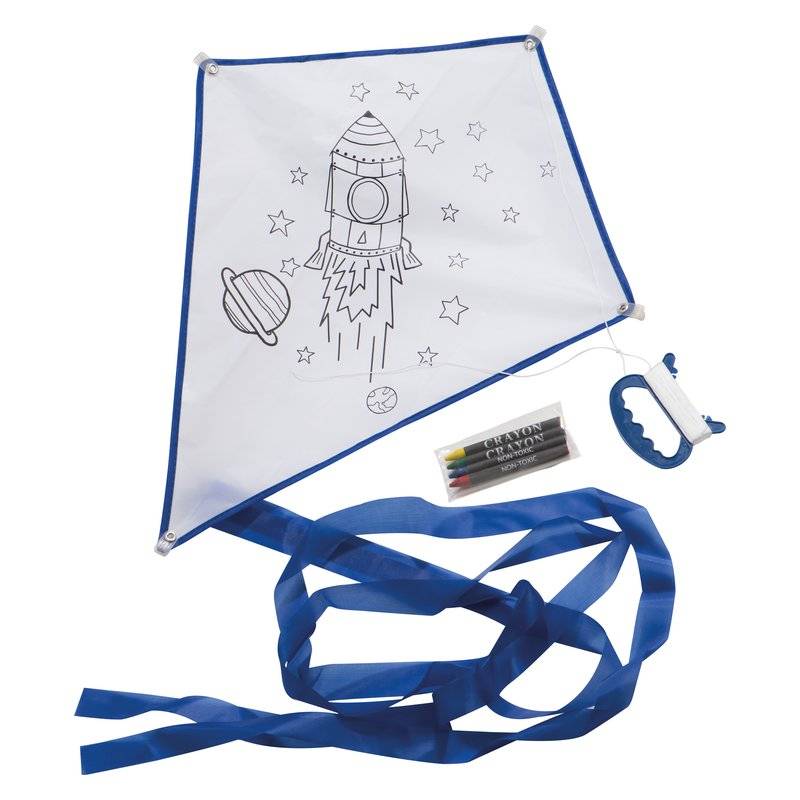 Létající drak s obrázkem na vymalování, bílá Létající drak s obrázkem na vymalování, bílá