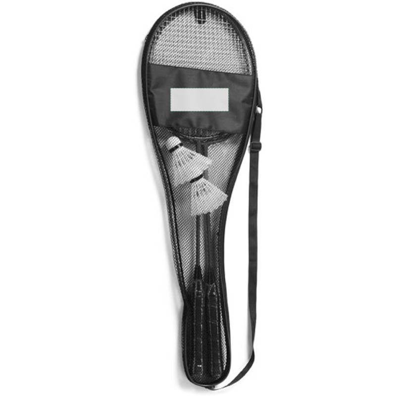 Badminton, dvě rakety, dva košíky v černém obalu Badminton, dvě rakety, dva košíky v černém obalu