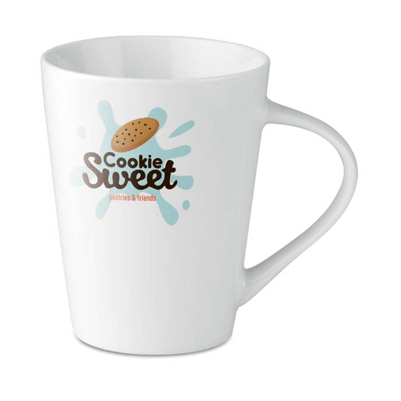 Porcelánový kónický hrnček, 250 ml, biela Porcelánový kónický hrnček, 250 ml, biela