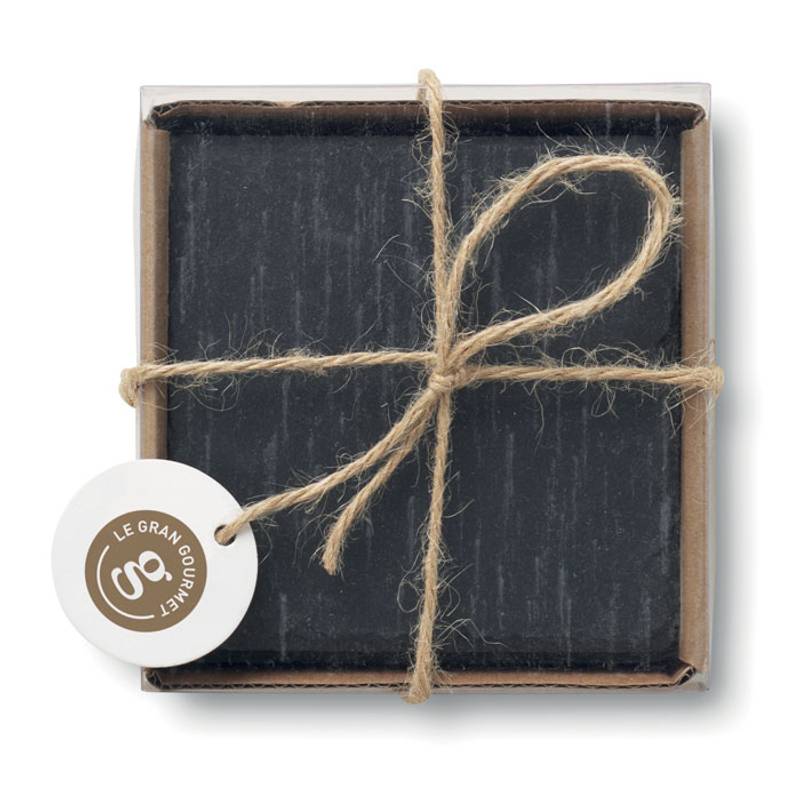 Sada štyroch bridlicových podtáciek Sada štyroch bridlicových podtáciek