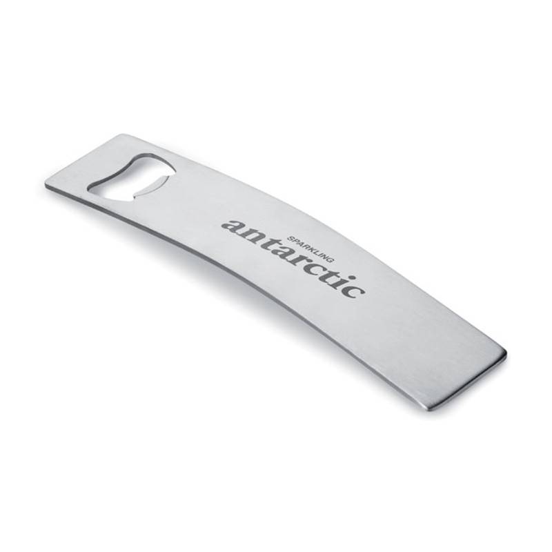 Kovový otvárač na fľaše matný, strieborná Kovový otvárač na fľaše matný, strieborná