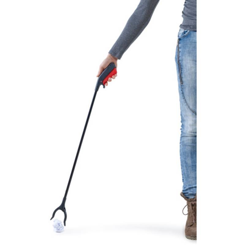 Plastový zberač odpadu (83 cm), červená dekorácia na úchyte Plastový zberač odpadu (83 cm), červená dekorácia na úchyte