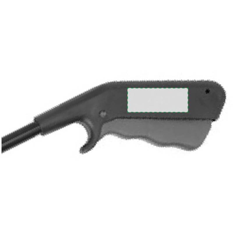 Plastový zberač odpadu (83 cm), červená dekorácia na úchyte Plastový zberač odpadu (83 cm), červená dekorácia na úchyte