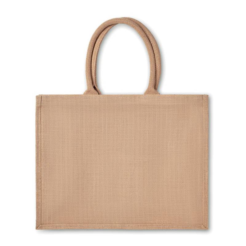 Jutová laminovaná nákupní taška, přírodní Jutová laminovaná nákupní taška, přírodní