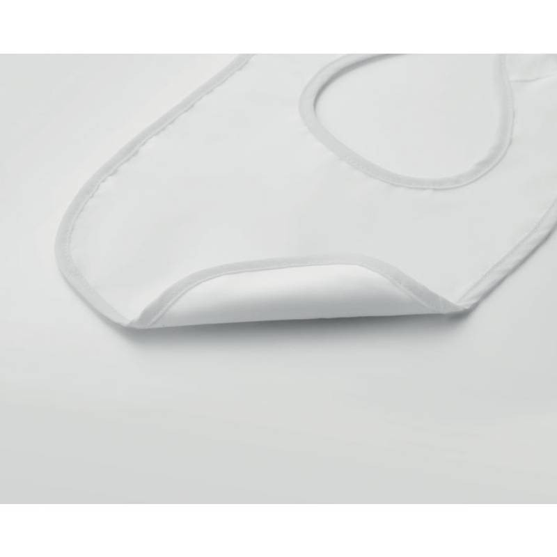 Dětský bryndáček, 100% bavlna, zadní strana PEVA, bílá Dětský bryndáček, 100% bavlna, zadní strana PEVA, bílá