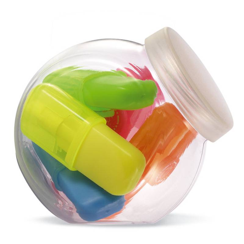 VESELKA 5 zvýrazňovačů v plastovém zásobníku VESELKA 5 zvýrazňovačů v plastovém zásobníku