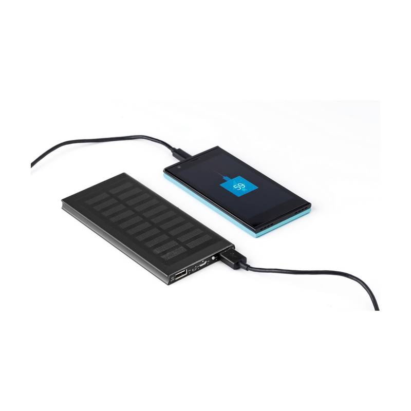 POZALA hliníková solárna powerbanka 8000 mAh, čierna POZALA hliníková solárna powerbanka 8000 mAh, čierna