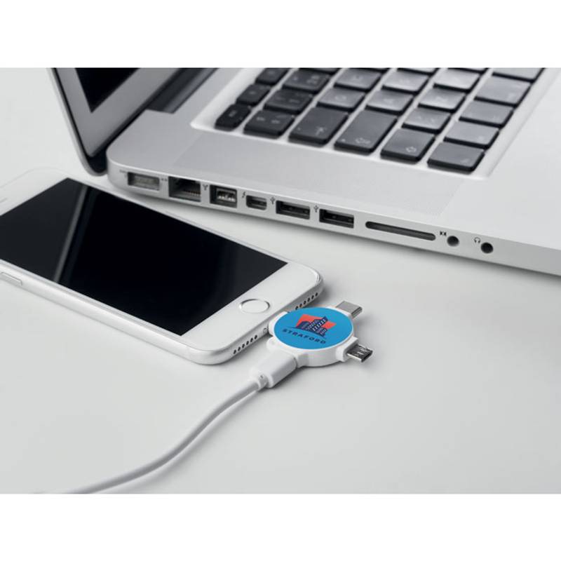 Nabíjecí kabel 3 v 1, bílá Nabíjecí kabel 3 v 1, bílá