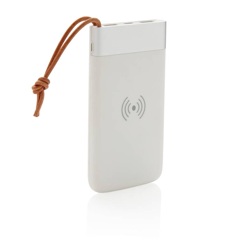 Bezdrôtová strieborná Aria 8000 mAh 5W, biela Bezdrôtová strieborná Aria 8000 mAh 5W, biela