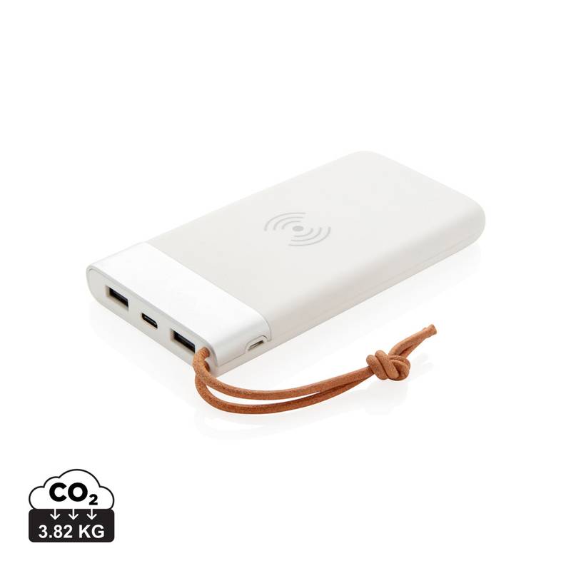 Bezdrôtová strieborná Aria 8000 mAh 5W, biela Bezdrôtová strieborná Aria 8000 mAh 5W, biela