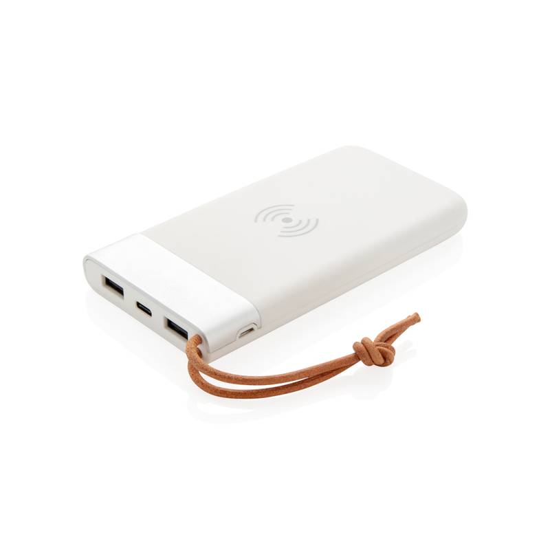 Bezdrôtová strieborná Aria 8000 mAh 5W, biela Bezdrôtová strieborná Aria 8000 mAh 5W, biela