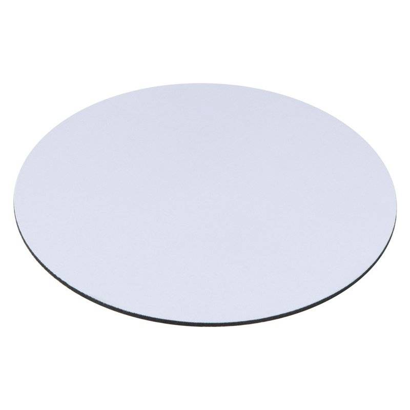 Kulatá podložka pod myš, vhodná pro sublimační tisk, bílá Kulatá podložka pod myš, vhodná pro sublimační tisk, bílá