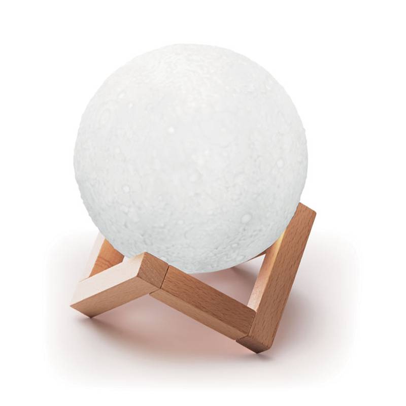 LUNES bezdrôtový reproduktor v tvare mesiaca z plastu, biela