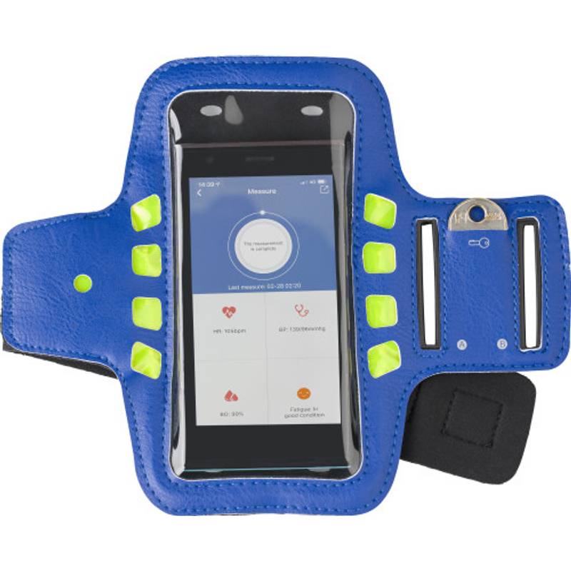 Obal na mobil s páskem na rameno a LED diodami, modrá Obal na mobil s páskem na rameno a LED diodami, modrá