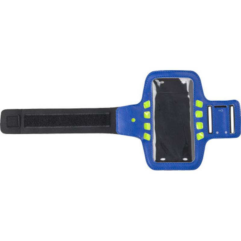 Obal na mobil s páskem na rameno a LED diodami, modrá Obal na mobil s páskem na rameno a LED diodami, modrá