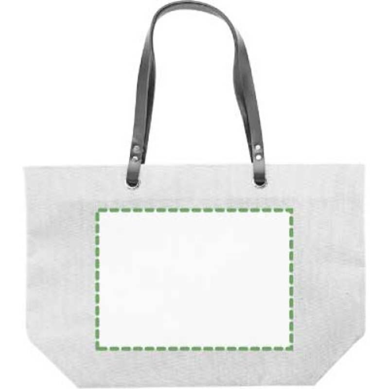 GOLDAPA Lněná plážová nebo nákupní taška s PE držadly GOLDAPA Lněná plážová nebo nákupní taška s PE držadly