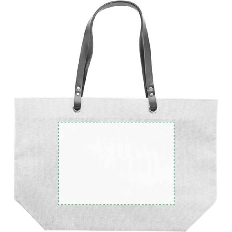 GOLDAPA Lněná plážová nebo nákupní taška s PE držadly GOLDAPA Lněná plážová nebo nákupní taška s PE držadly